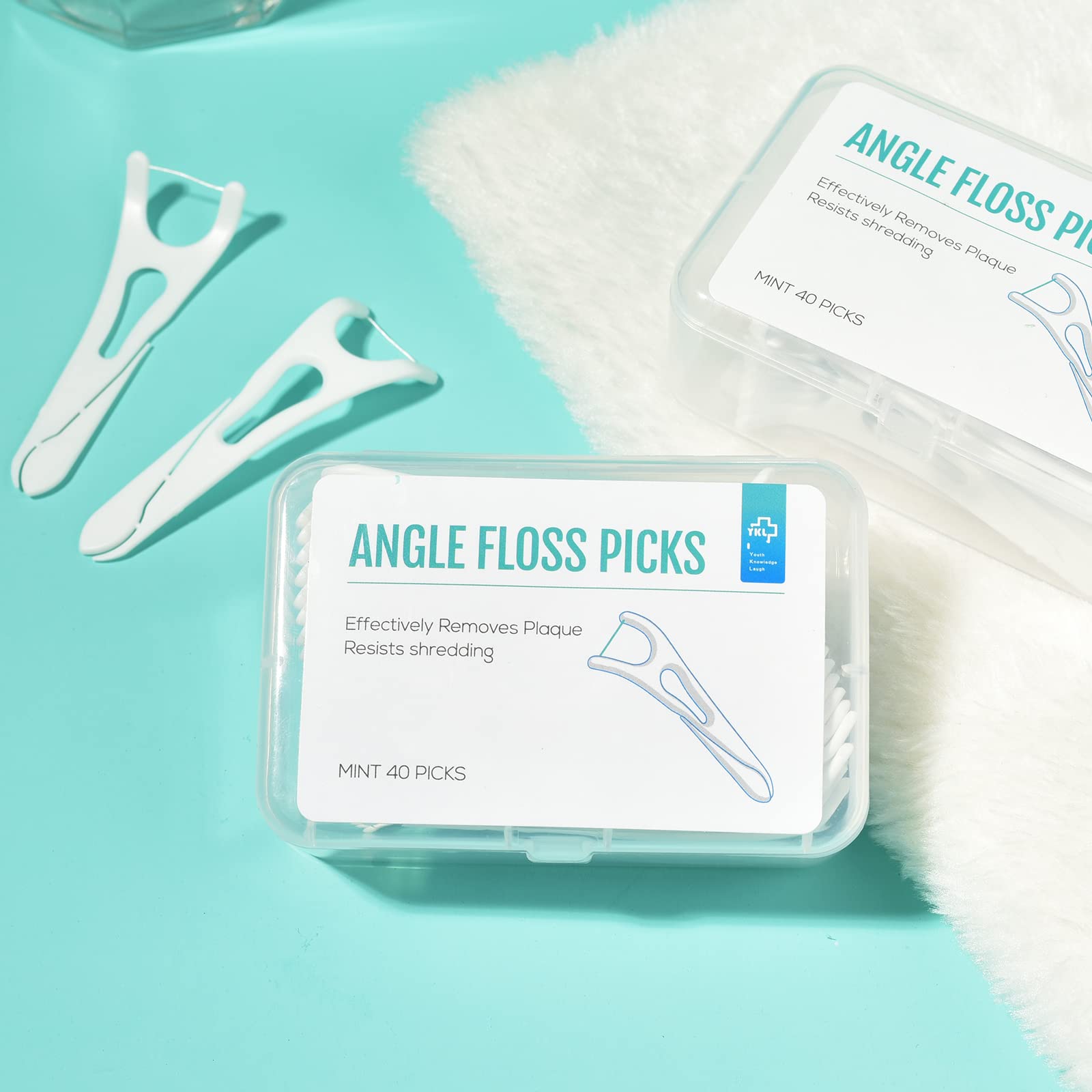 Dental Floss Toothpick Multifunctional Mint Flavored Dental Floss Stick Portable Orthodontic Toothpick Cleaner (120sticks)...(3box)