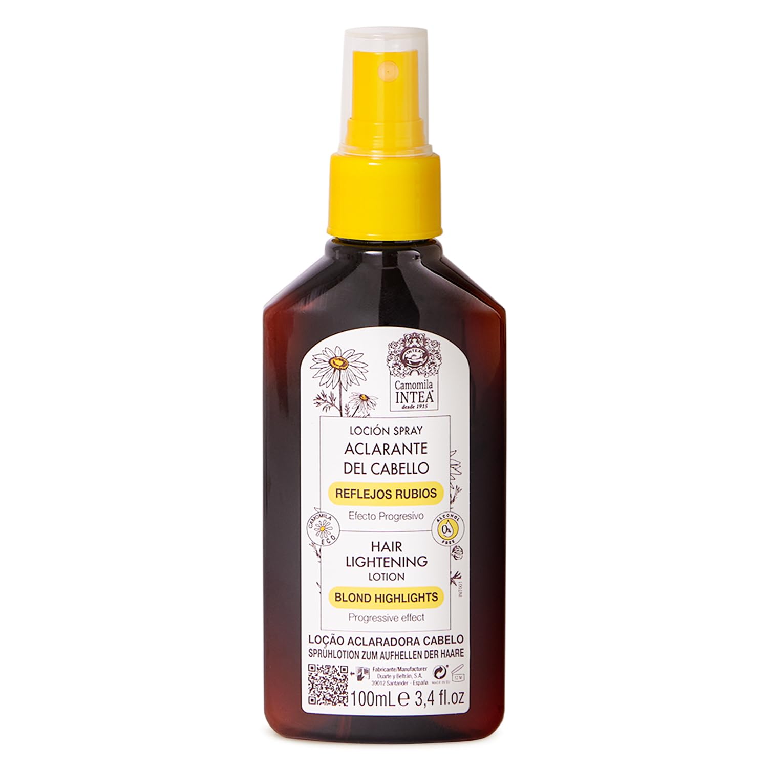 Camomila Intea premium - Blonde hair lightening spray - Alcohol Free - Ecological chamomile extract - 100 ML