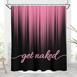 AAtter Black and Pink Shower Curtain Ombre Abstract