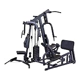 Body-Solid (EXM2500BLPS) Multi-Station Home Gym Machine Arm &amp; Leg Strength Training Functional Exercise Workout Station, 210lbs. Black Weight Stack with Leg Press