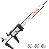 Digital Caliper, 6 inch Micrometer with Large LCD Screen, Inch and Millimeter Conversion Vernier, Measuring Tool for Househol