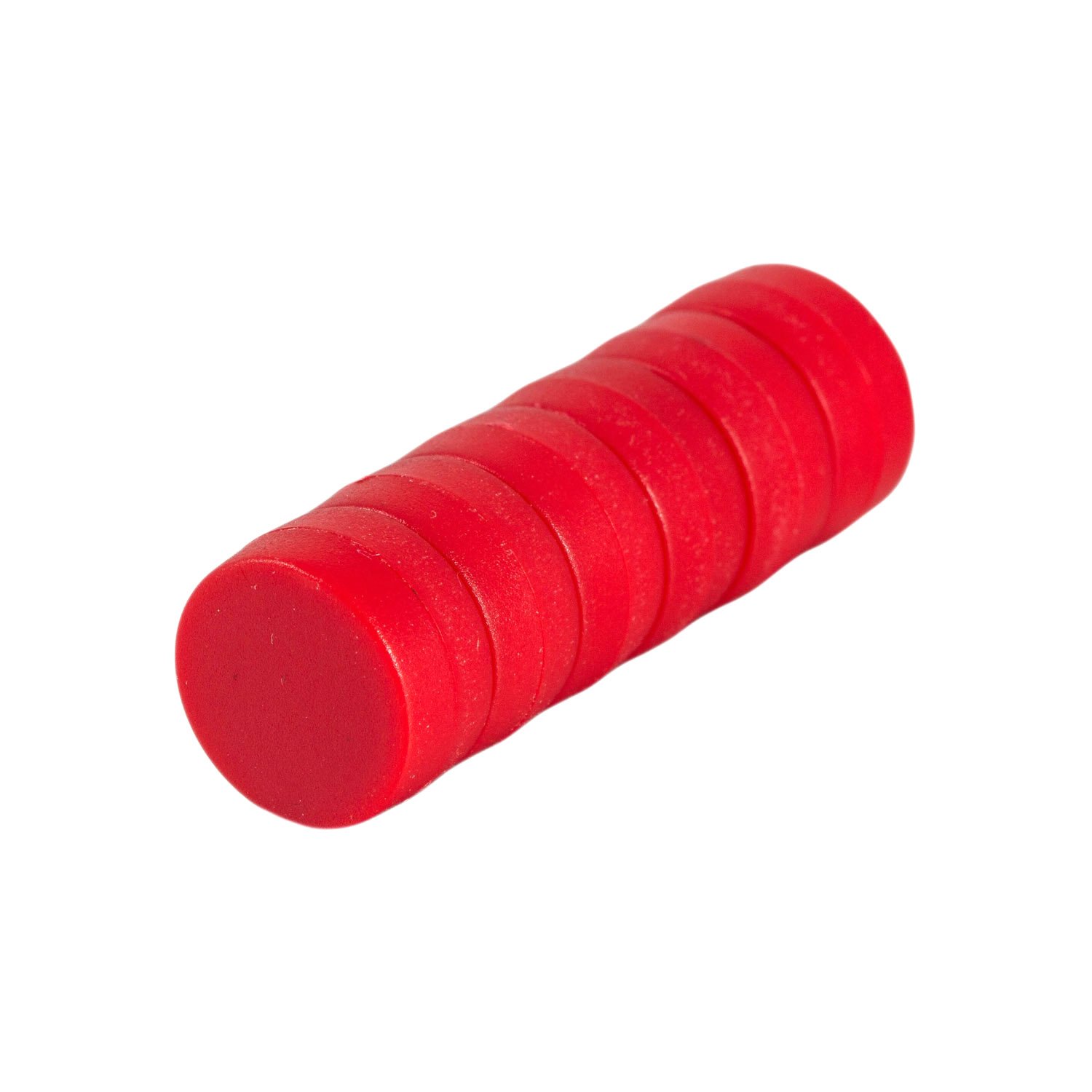 Magnetastico® | 6x strong neodymium magnets with protective coating | Red colour & size 12x6 mm | Strong coloured office magnets | Perfect mini magnet for fridge, whiteboard & glass magnetic board