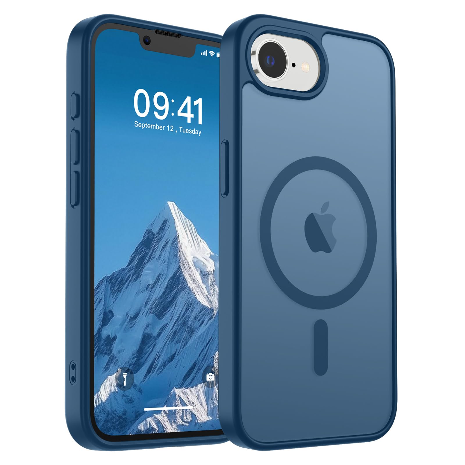 Photo 1 of **DIFFERENT COLOR**
SUPFINE Magnetic for iPhone 17e Case/iPhone 16e Case (Compatible with MagSafe)(Military Grade Drop Protection) Slim Translucent Matte Shockproof with Anti-Fingerprint Phone Case,Deep Blue