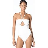 Michael Kors Womens Bubble Logo Bandeau One Piece