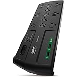 APC P11U2 11-Outlet Surge Protector Power Strip with USB Charging Ports, 2880 Joules, Surge Arrest Home/Office, Black