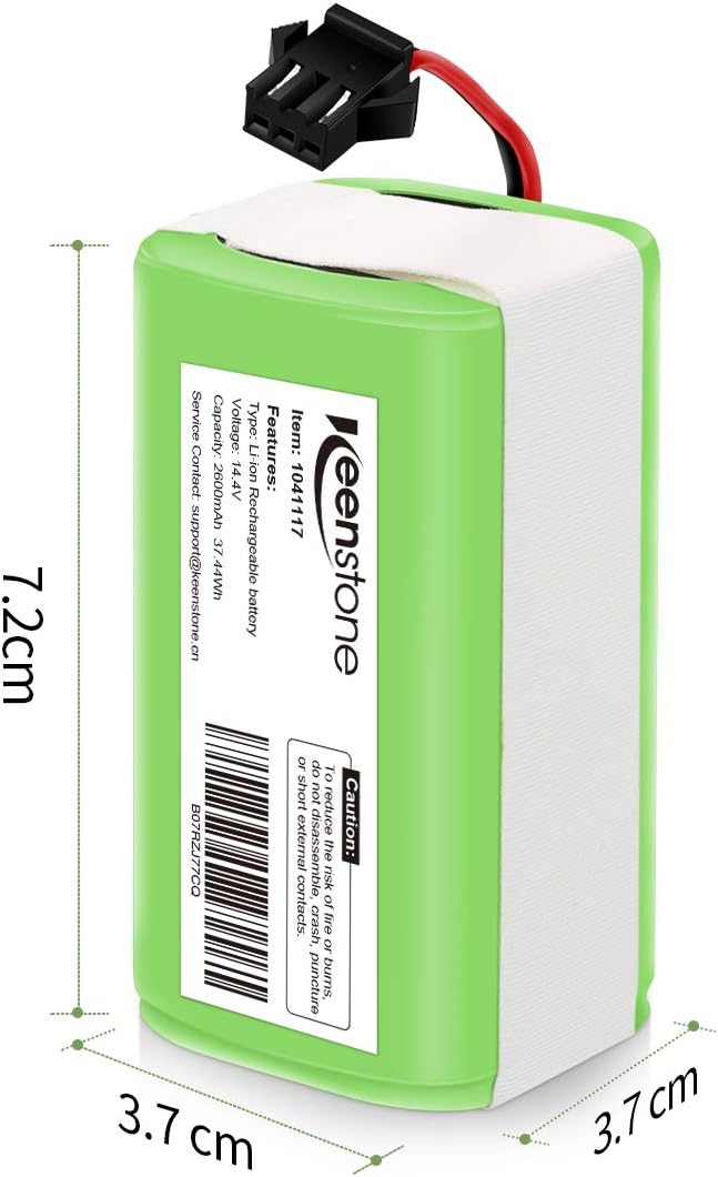 Keenstone 14.4v 2600mAh Li-ion Rechargeable Replacement Battery Compatible with Deebot N79S, Deebot DN622, RoboVac 11, RoboVac 11S, RoboVac 30, RoboVac 15C,RoboVac 12, RoboVac 35C: Home & Kitchen