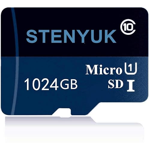 Micro SD SDXC Card 1TB Memory Card High Speed Class 10 with SD Adapter, Designed for Android Smartphones (1TB-A)