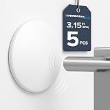 STRONGEST HOME Door Stopper Wall Bumpers Set 5 White 3.14" 0.8" Adhesive