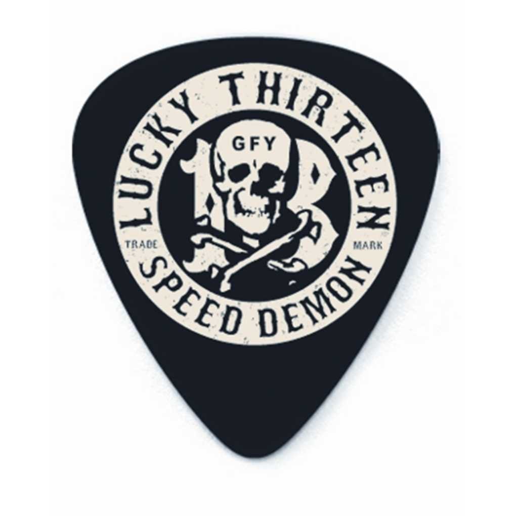 JIM DUNLOP Lucky 13 Series III Plectrum Pack of 36, 1 mm, Speed Demon, Black