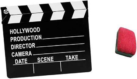 Amazon Co Jp カチンコ サイズ 18センチ お手頃サイズ 黒板消し 付き カラーランダム 家電 カメラ