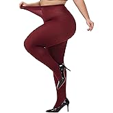 CACCICO Plus Size Tights for Women Super Soft 80D Semi Opaque Pantyhose Stretchable Women’s Stockings 1XL - 4XL