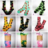 Marijuana Weed Leaf Men/Women sport socks colourful Cotton High Socks