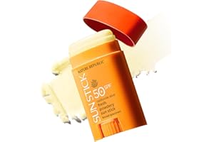 Nature Republic California Aloe Fresh Powdery Sun Stick Broad Spectrum SPF50+ | Korean Sunscreen Travel Size Suncare Sunblock, No Whitecast, non-sticky, Water resistant