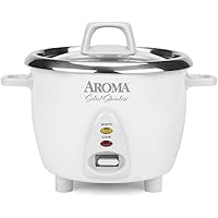Aroma Housewares Select Stainless Rice Cooker & Warmer with Uncoated Inner Pot, 6-Cup(cooked) / 1.2Qt, ARC-753SG