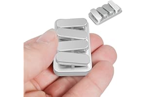 WSHWXY Metal Fidget Slider EDC Fidget Clicker Fidget Toys Adults (Matte Silver)