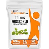BulkSupplements.com Coleus Forskohlii Extract Powder - Forskolin Supplement, Forskolin Powder - Herbal Supplement, Gluten Free, 500mg per Serving, 50g (1.8 oz) (Pack of 1)