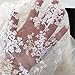 KINGSO Embroidery Cotton Lace Trim Wedding Fabric Cloth DIY Craft by the Yard White