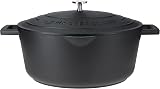 MasterClass Cast Aluminium Oval Casserole Dish 30cm 6L Gift Boxed Black