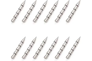 Fishfun 12/20pcs Tungsten Nail Weights for Neko Wacky Rig Fishing, Insert Pencil Worm Sinkers for Bass Fishing