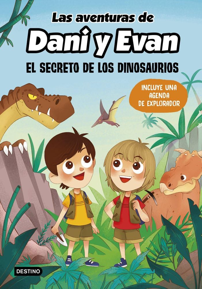 Portada de Las aventuras de Dani y Evan. El secreto de los dinosaurios: 1 (Jóvenes influencers)