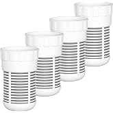 Water Pitcher Replacement Filter Pack Compatible with Alexapure Pitcher Groundbreaking Water Filtration System, 4 Packs