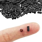 HAHIYO Black 3.4x3.0x6.0mm Copper Micro Links Hair Extension Beads Superior Grip Hair Extensions Rings Silicone-Free Lining for Invisible Professional Salons Extensions Tool, 350Pcs