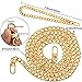 4 Pieces Purse Chain set 47 inch Flat Chain StrapHandbag Chains Accessories Shoulder Cross Replacement Straps and 8 inch Purse Chain Strap Replacement 2 pieces each, with Gold Metal Buckle