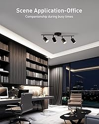Bojim Flexible Led Track Lighting, 4-Light Black