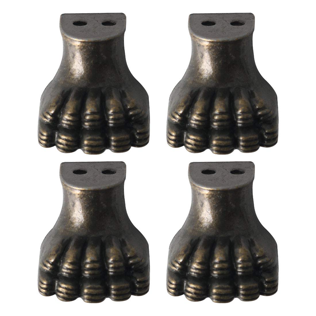 sourcing map Box Corner Protectors Metal Guard Edge Cover Furniture Feet Case Chest Jewelry Box Corner Bronze Tone Pack of 4