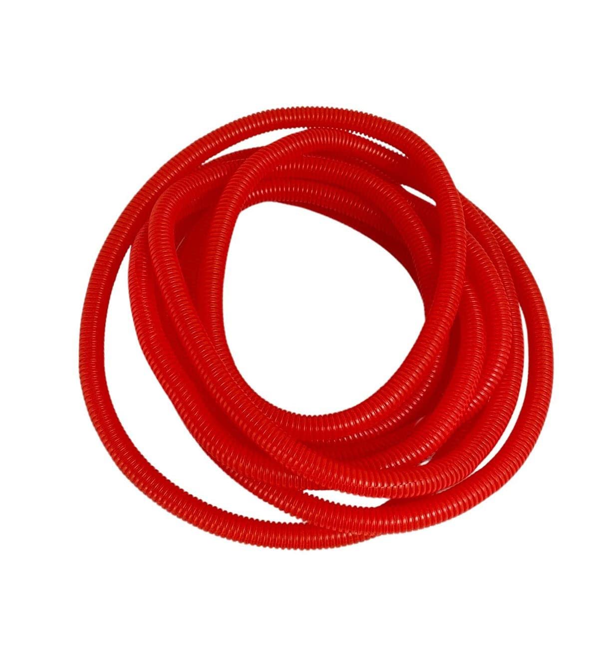 PE Red Corrugated Conduit Flexi Pipe Tube Split 10mm - 10m