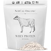 NorCal Organic Whey Protein | 100% Grass-Fed, USDA Certified | Pure, Clean Protein Sourced from Northern California Family Farms | Unflavored | 2 Pound (Pack of 1)