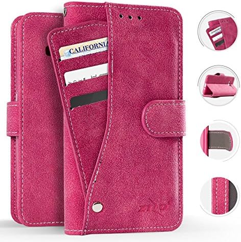 LG G6 Case, Zizo Slide Out Wallet Pouch - Thin Lightweight Wallet Case w/ Credit Card ID Holder - Heavy Duty Protective Cover - LG G6 Wallet Case