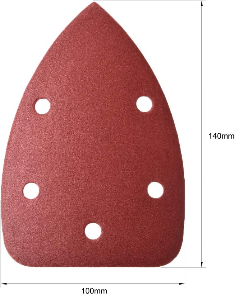 sourcing map Detail Sander Sandpaper, Triangular Sanding Paper, Hook and Loop Sanding Pads, Triangle Oscillating Multi Tool - Image 3