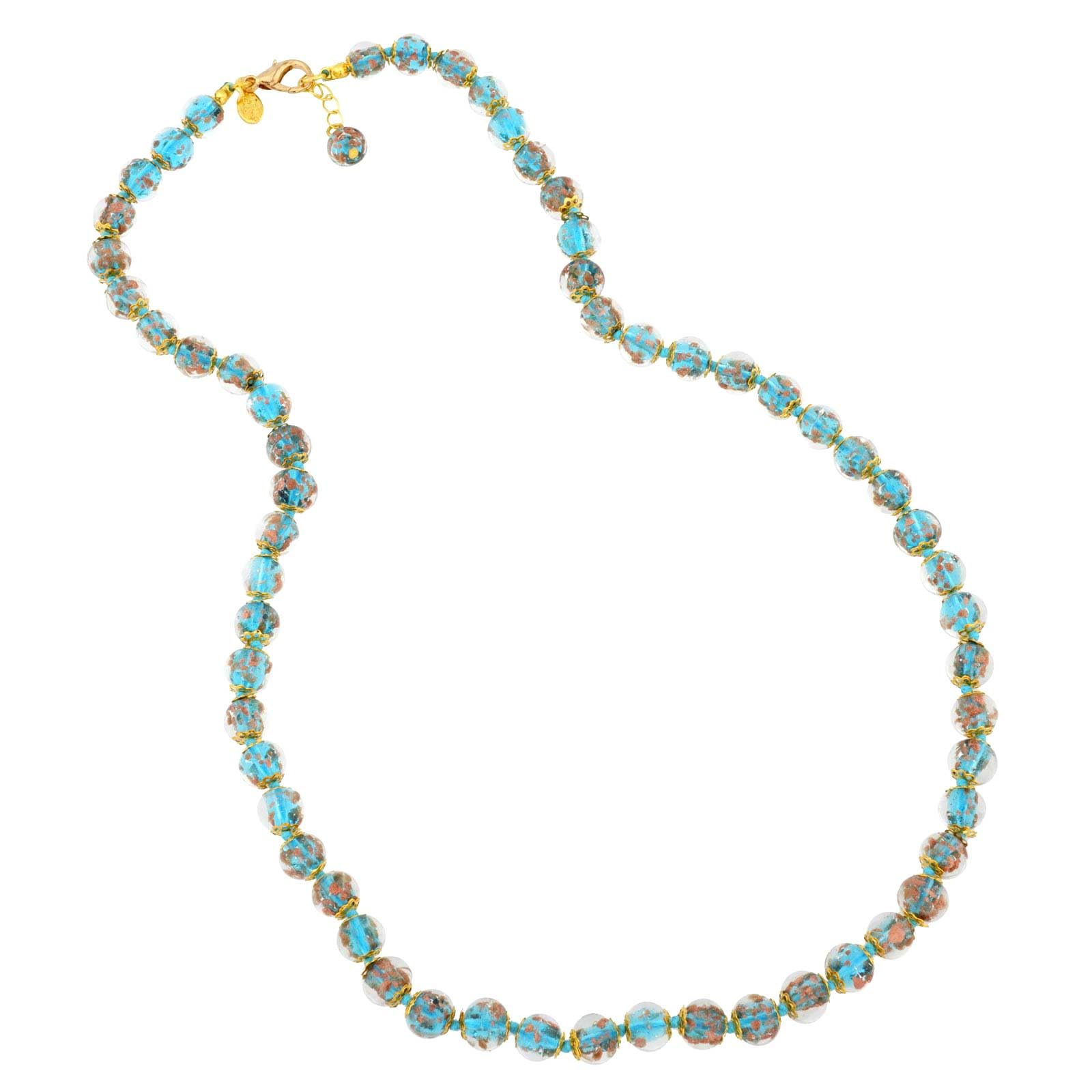 Glass Of Venice Murano Glass Sommerso Long Necklace - Teal