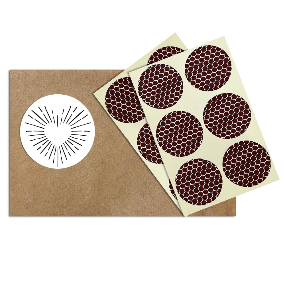 Photo 1 of 1” Circle Match Striker Stickers – 12 Pieces | Bumble/Dotted Pattern Match Strike Paper with Adhesive Pre-Cut in Circles for Easy Match Lighting | Also Available in Charcoal or Brown & Many Sizes