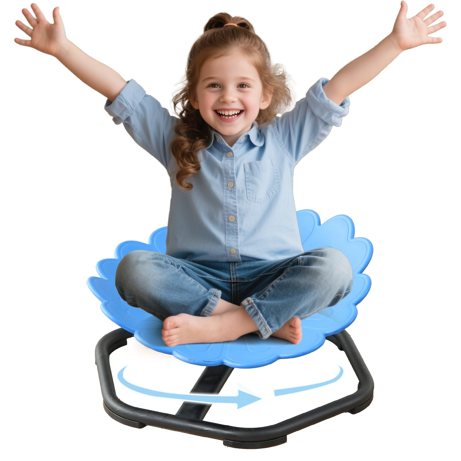 Kids Sensory Spinning Chair, Spinning Chair for Autism & ADHD Children, Autism Sensory Equipment Sit and Spin Activity Toys, Kids Swivel Chair Wobble Board β image 1