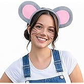 IGMaryBox Mouse Ears Headband Animal Ears Headwear Plush Hairband For Animal Cosplay Cute Party Headwear Halloween Cosplsy Costume Accessories Christmas Cosplay Hairbands