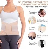 ACWOO Postpartum Belly Wrap C Section Recovery Belt Waist Support view 4