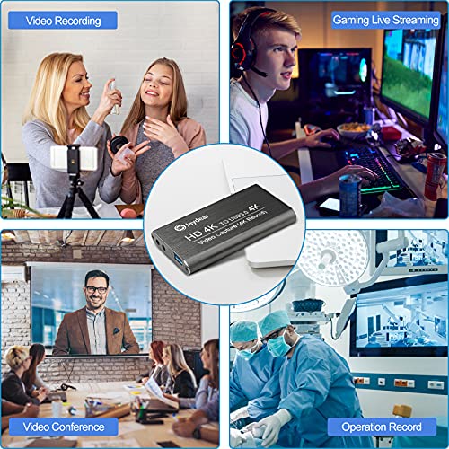 4K 60fps HDMI Capture Card – Passthrough & Recording With HDR & VRR, 1080P 120fps For Game Streaming & Recording