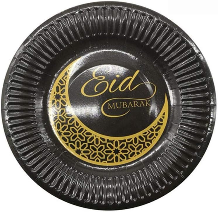 Muslim Eid Mubarak Tableware 12x Paper Cups or 12x Plates