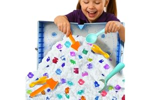 GushySnow Sensory bin Creativity Fake Snow Treasure Gem Hunt Set Box Package Great Gift for Girl boy Kid Children 6+ Years Old