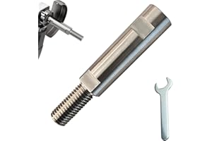 Neeki 4-1/2" Stainless Angle Grinder Arbor Extension Shaft, 5/8"-11 Thread Arbor Extender Adapter with 1-1/2" Thread Length, 