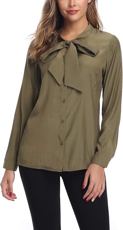 MISS MOLY Damen Bluse Elegant Schluppenbluse Langarmshirt Mit Schleife miss-moly-damen-bluse-elegant-schluppenbluse-langarmshirt-mit-schleife