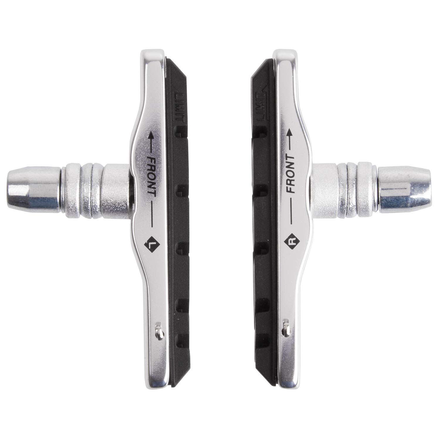 M-Wave Unisex - Adult BPR-VC Base Aluminium Cartridge V Brake Shoes, Silver/Black, Length: 72 mm