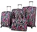 Lily Bloom Luggage Set 4 Piece Suitcase Collection With Spinner Wheels For Woman (Wildwoods)