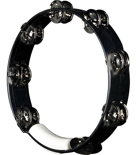 Amazon.com: RhythmTech RT1010 Tambourine, Nickel Jingles, Black