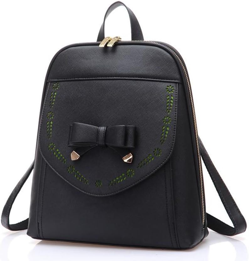 FAIRYSAN Faux Leather Deisgner Backpack Shoulder Bag College Contrast Color Daypack