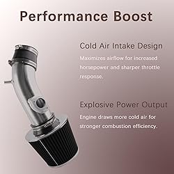 StarTechAuto Cold Air Intake Kit Silver T-304