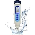 2 in 1 Salt Tester Digital Salinity Meter with ATC Salinity and Temperature Meter Waterproof IP67 Pen Type Salinometer ppt Aquariums, and Koi Fish Pond for Saltwater Seawater, Hydroponics, Water, Pool