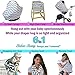 Nursing Cover | Breastfeeding Scarf, Baby Car Seat Canopy, Shopping Cart, Stroller, Carseat Stretchy Covers Unisex Girls and Boys (Gray/White Chevron)